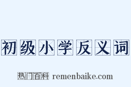 初级小学反义词是什么意思的图片